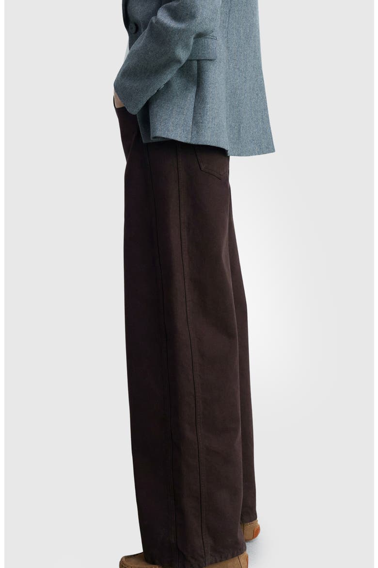 High Waist Barrel Jeans, Alternate, color, CHOCOLATE