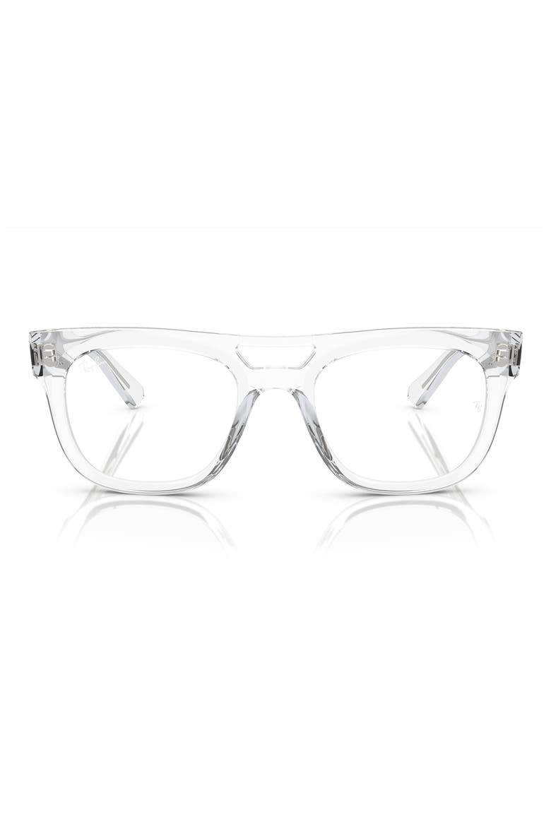 Phil 54mm Square Optical Glasses, Main, color, TRANSPARENT