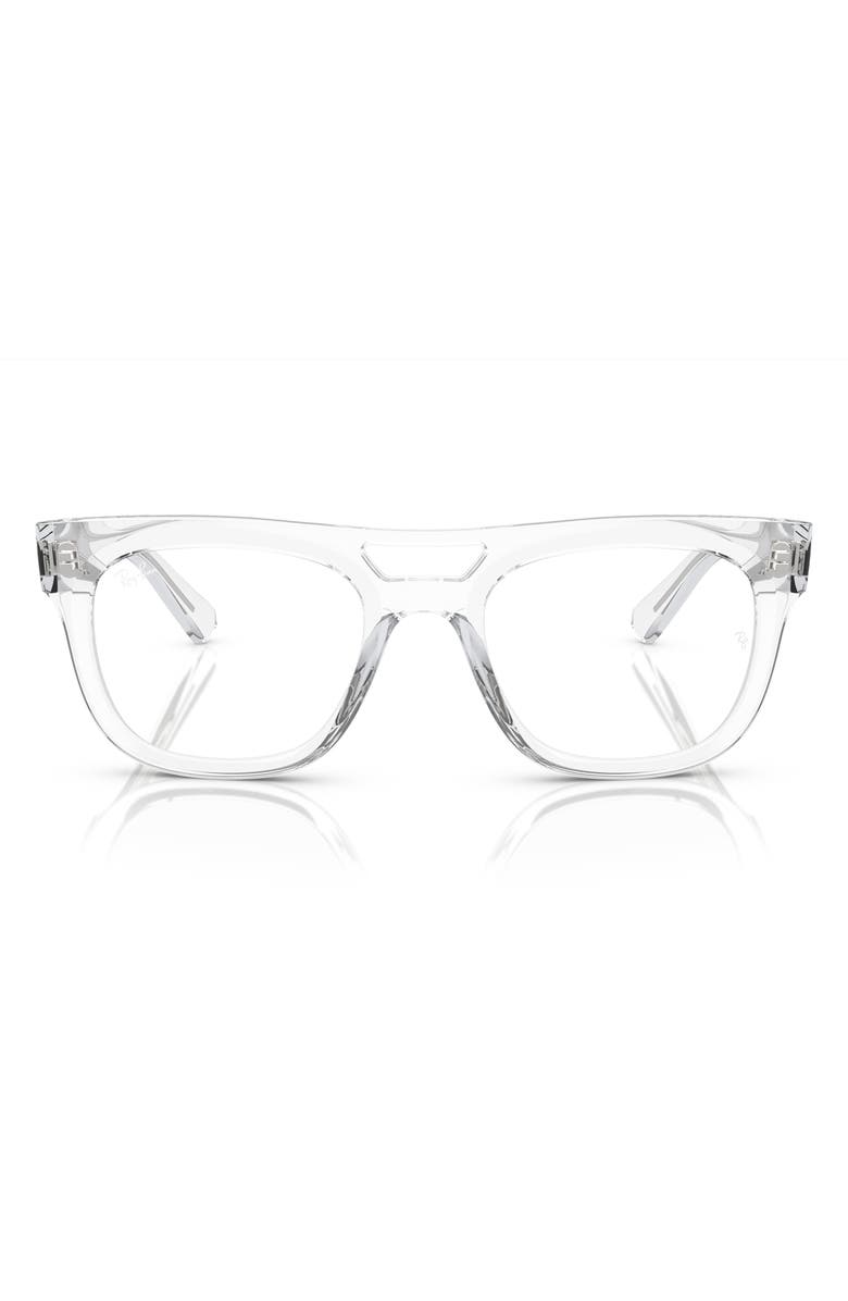 Ray-Ban Phil 54mm Square Optical Glasses, Main, color,