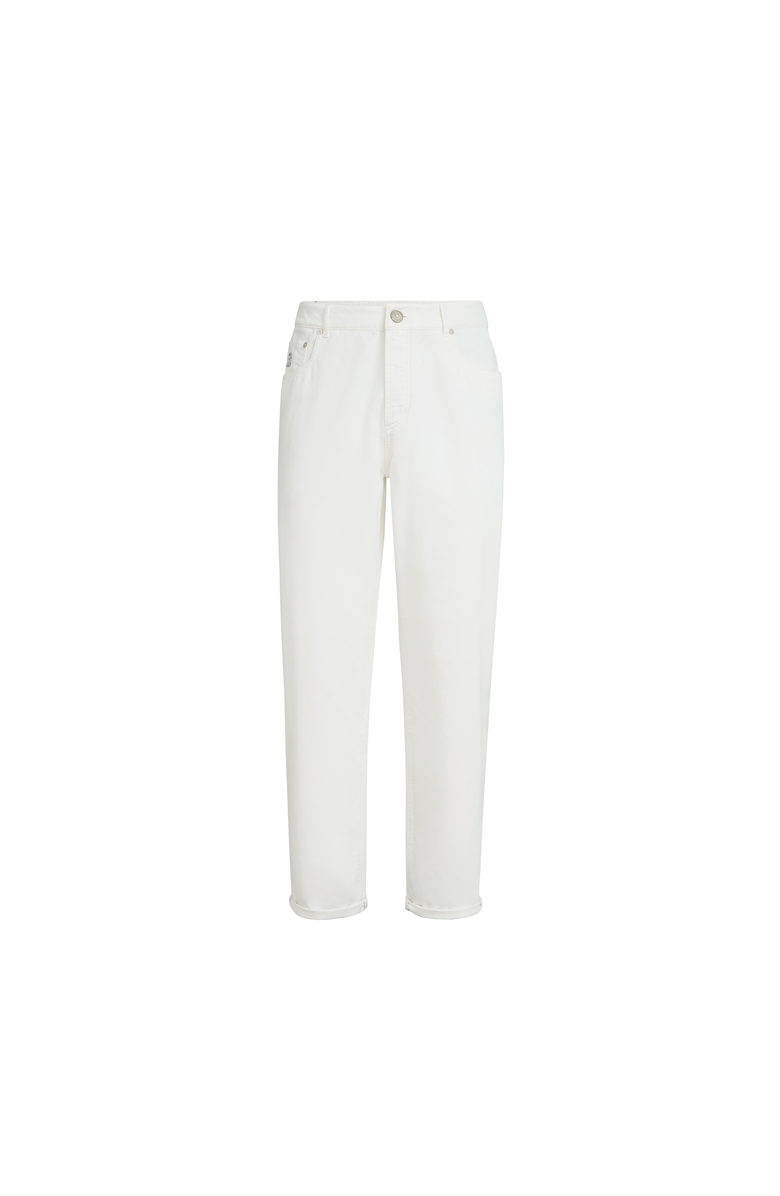 Brunello Cucinelli Gabardine garment dyed trousers, Main, color, Snow