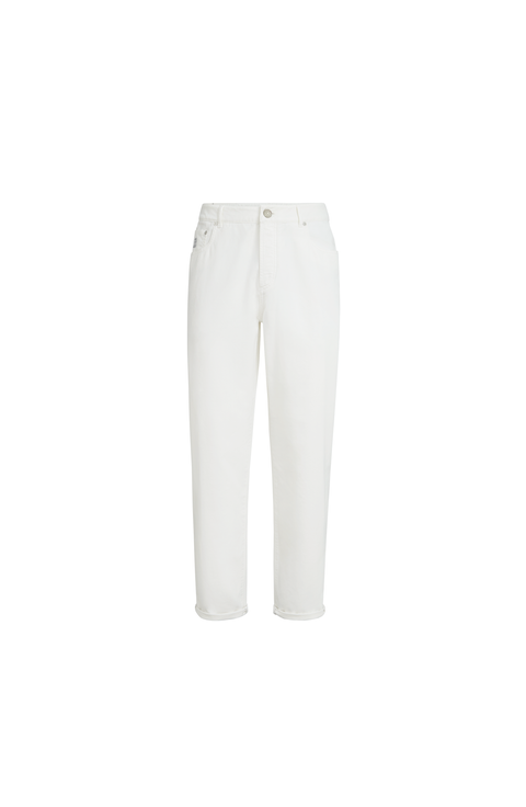 Gabardine garment dyed trousers