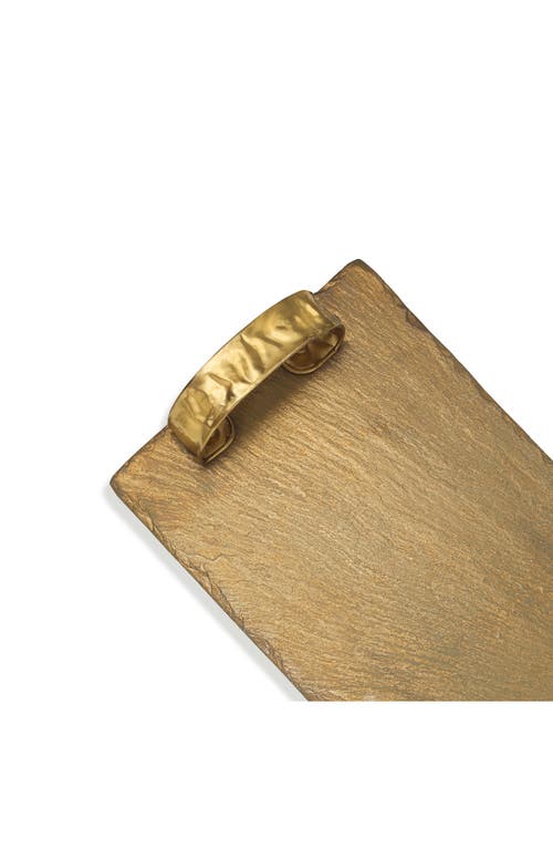 Tiramisu Resin Slate Cheese Platter In Gold