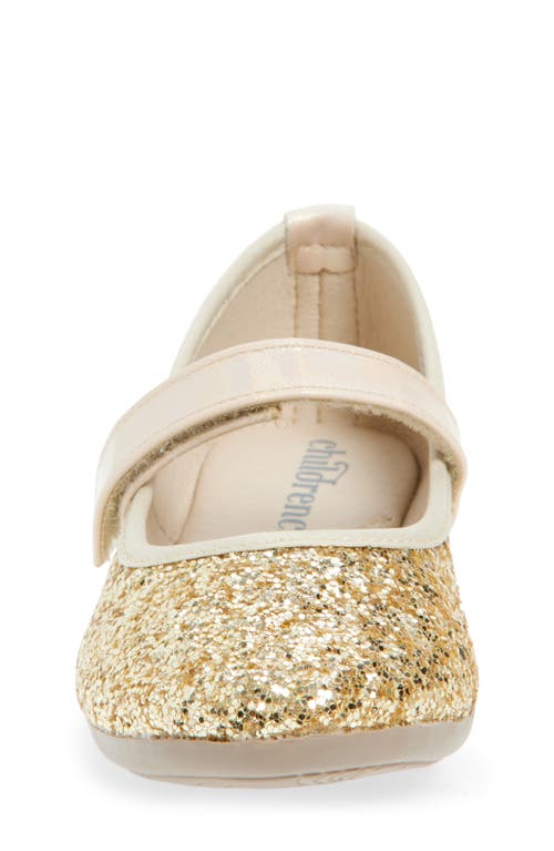 Childrenchic Kids' Estrella Mary Jane Flat In Gold