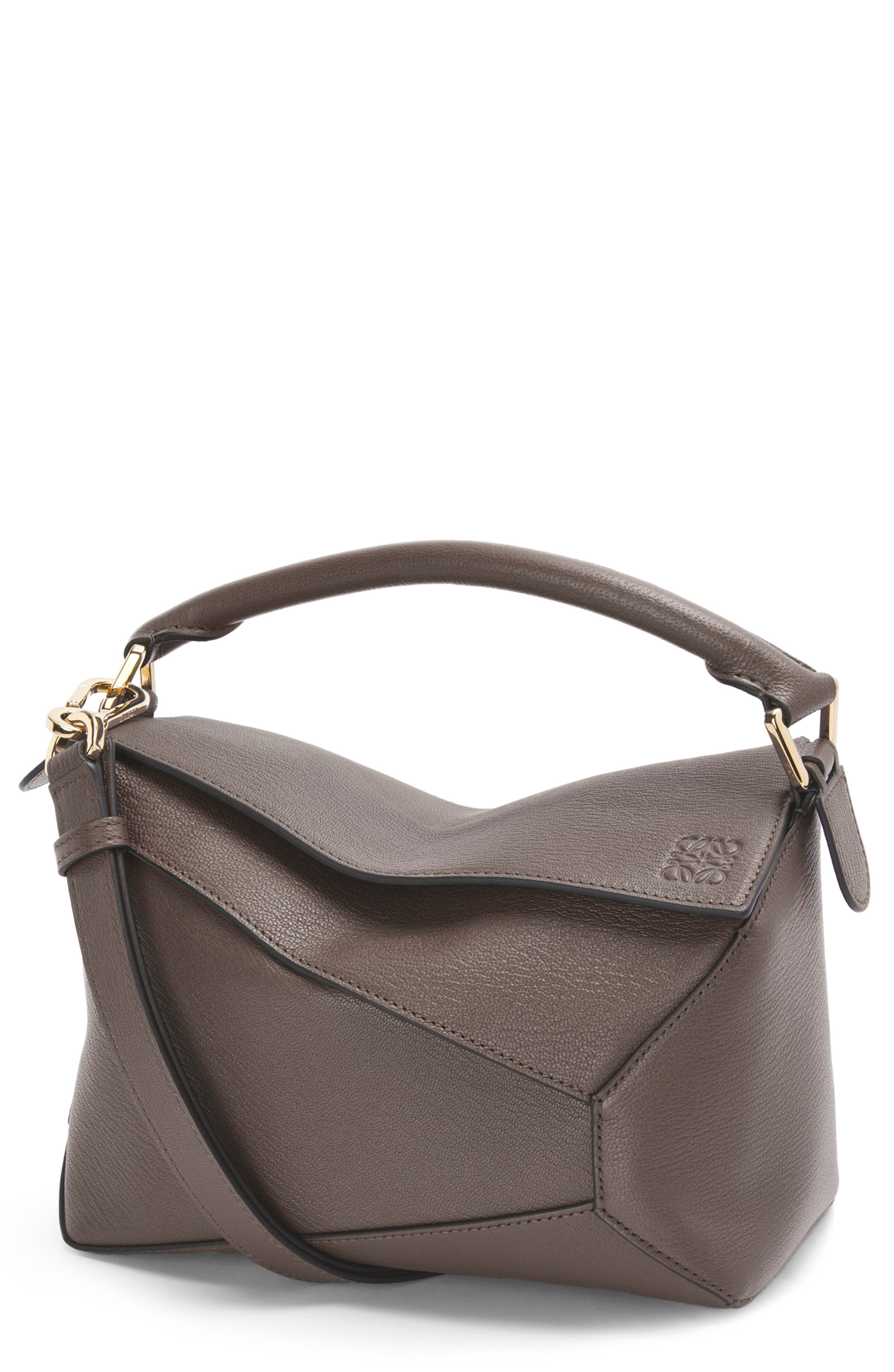 Loewe Small Puzzle Leather Shoulder Bag, Main, color, 