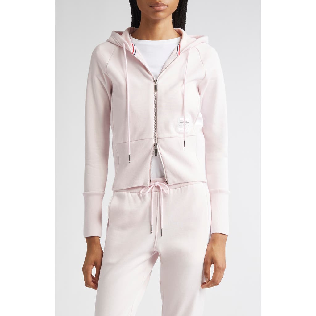 Thom Browne Cotton Hoodie With Drawstring Hood And Pockets In Pink