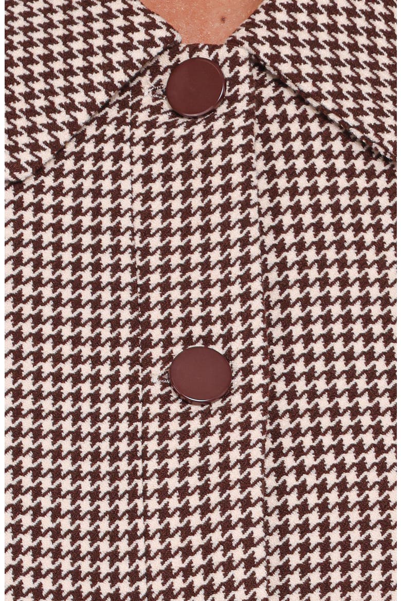 Harvie Houndstooth Cropped Trucker Jacket, Alternate, color, BROWN HOUNDSTOOTH