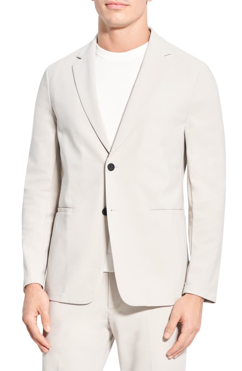 Theory Clinton Precision Ponte Knit Blazer, Main, color, Putty - B1j