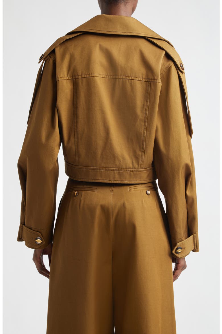 Kindred Spirit Luna Cotton Drill Cargo Jacket, Alternate, color, DARK KHAKI