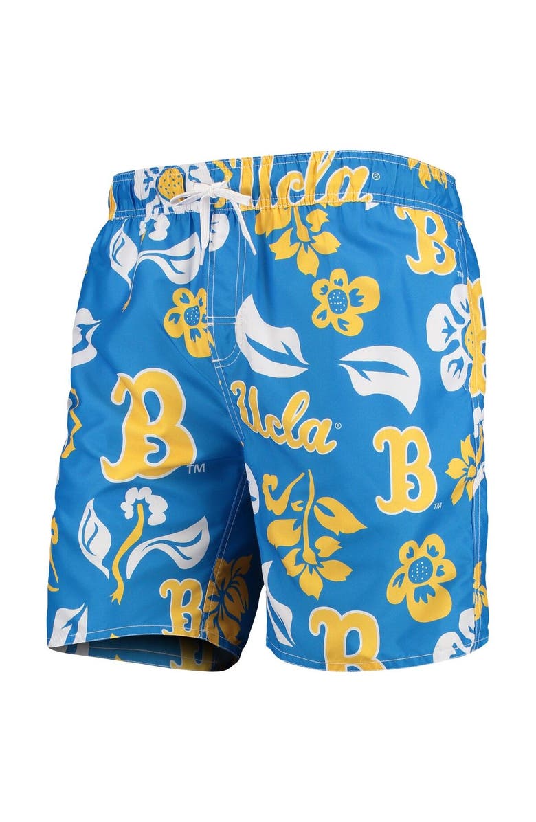 Wes & Willy Men's Wes & Willy Blue UCLA Bruins Floral Volley Swim Trunks, Main, color, 