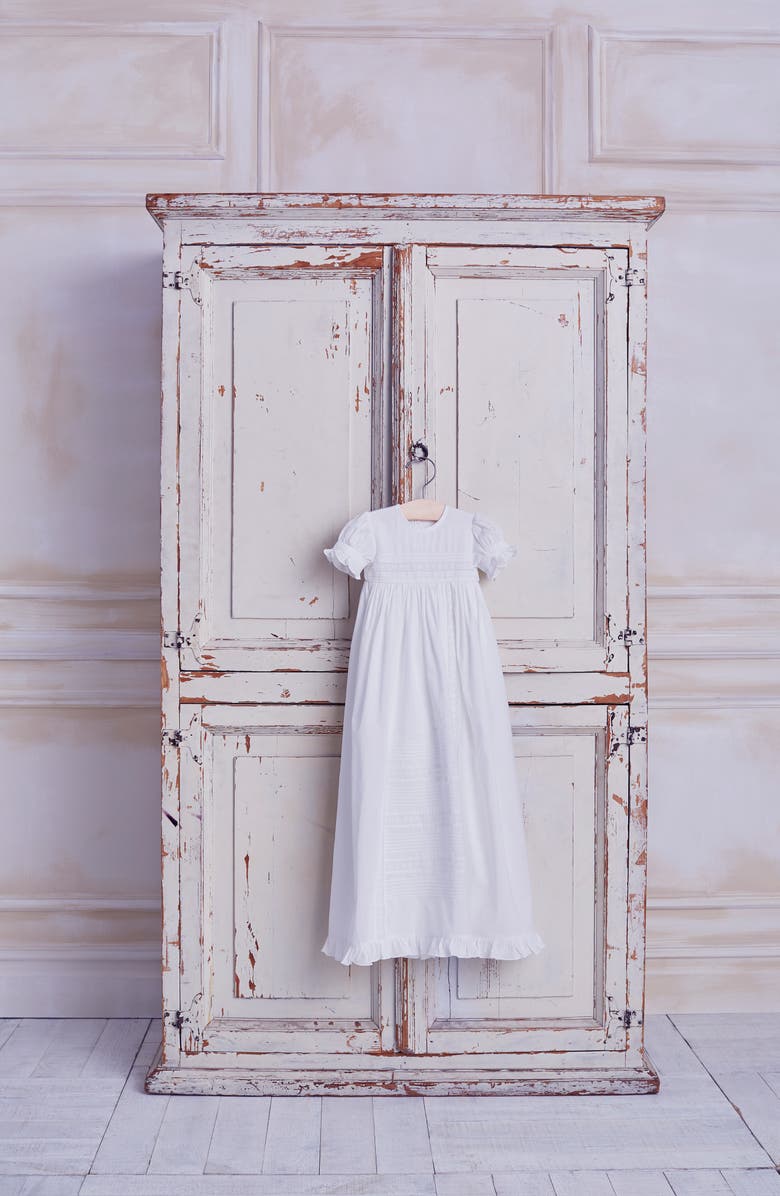 Kissy Kissy Nicole Christening Gown & Bonnet Set, Alternate, color,