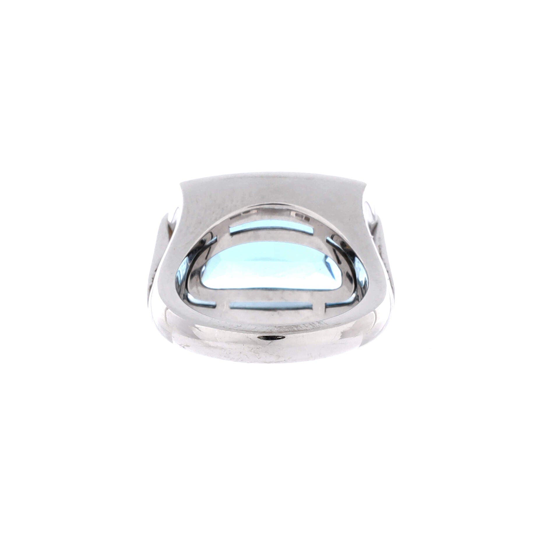 Metropolis Ring 18K White Gold and Blue Topaz, Alternate, color, Metallic Gold