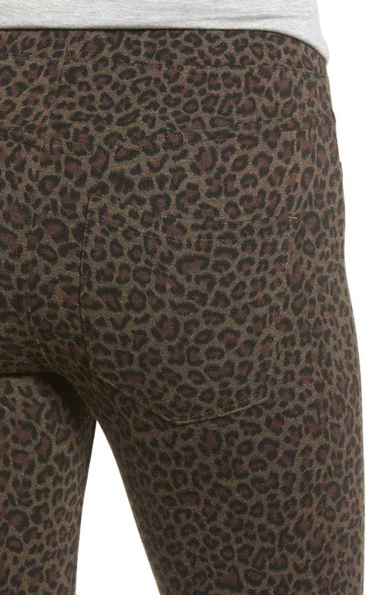 BLANKNYC Leopard Print Pull-On Skinny Pants, Alternate, color, 