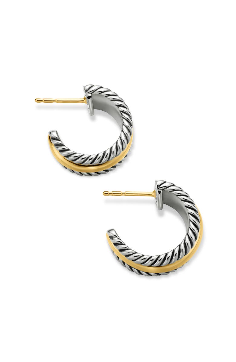 David Yurman 'Cable Classics' Hoop Earrings with Gold, Alternate, color, Two Tone