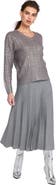 ELLE Collection Metallic Cable Knit Embellished Sweater