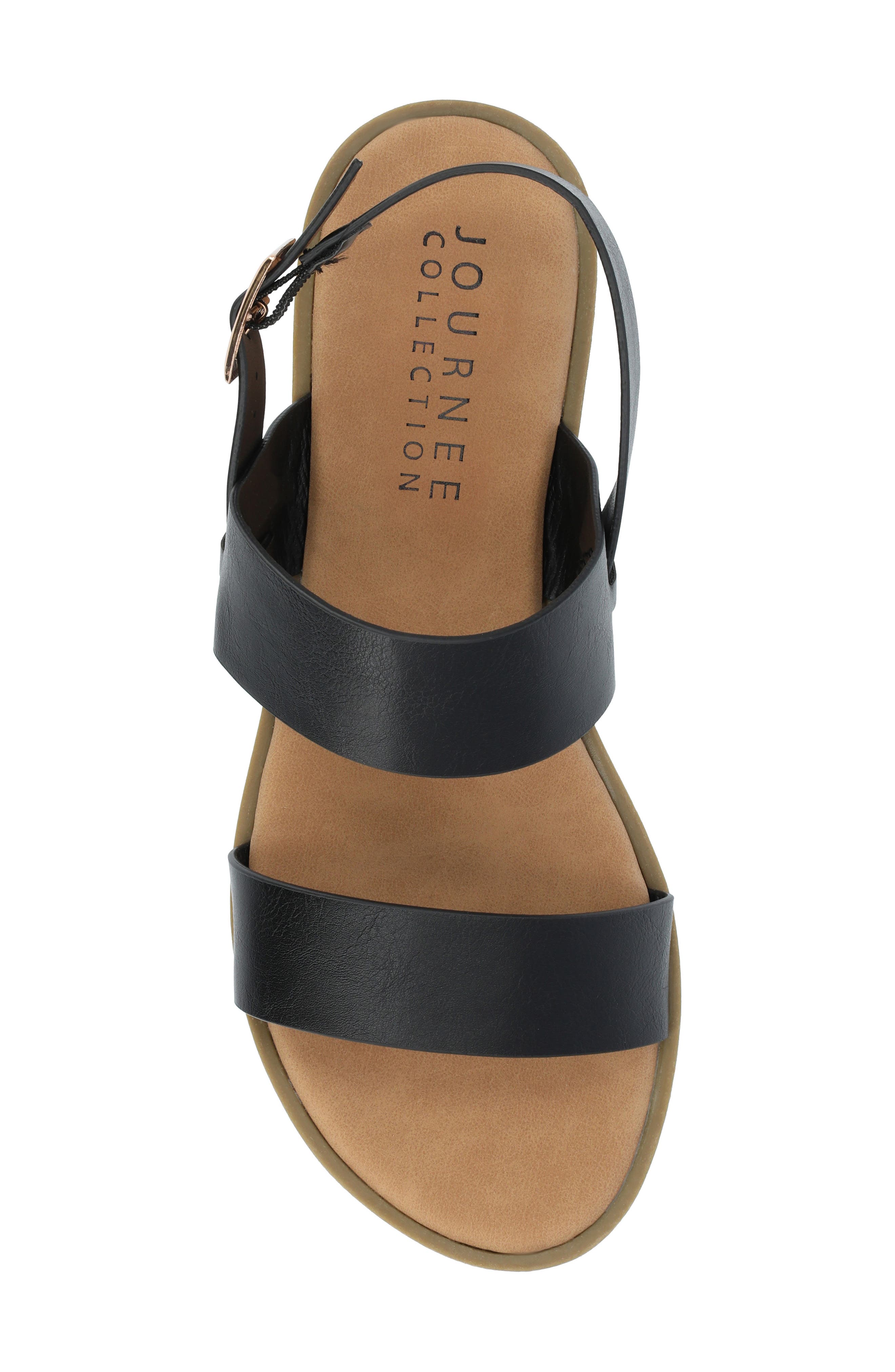 Journee Collection Lavine Sandal - Wide Width, Alternate, color, Black