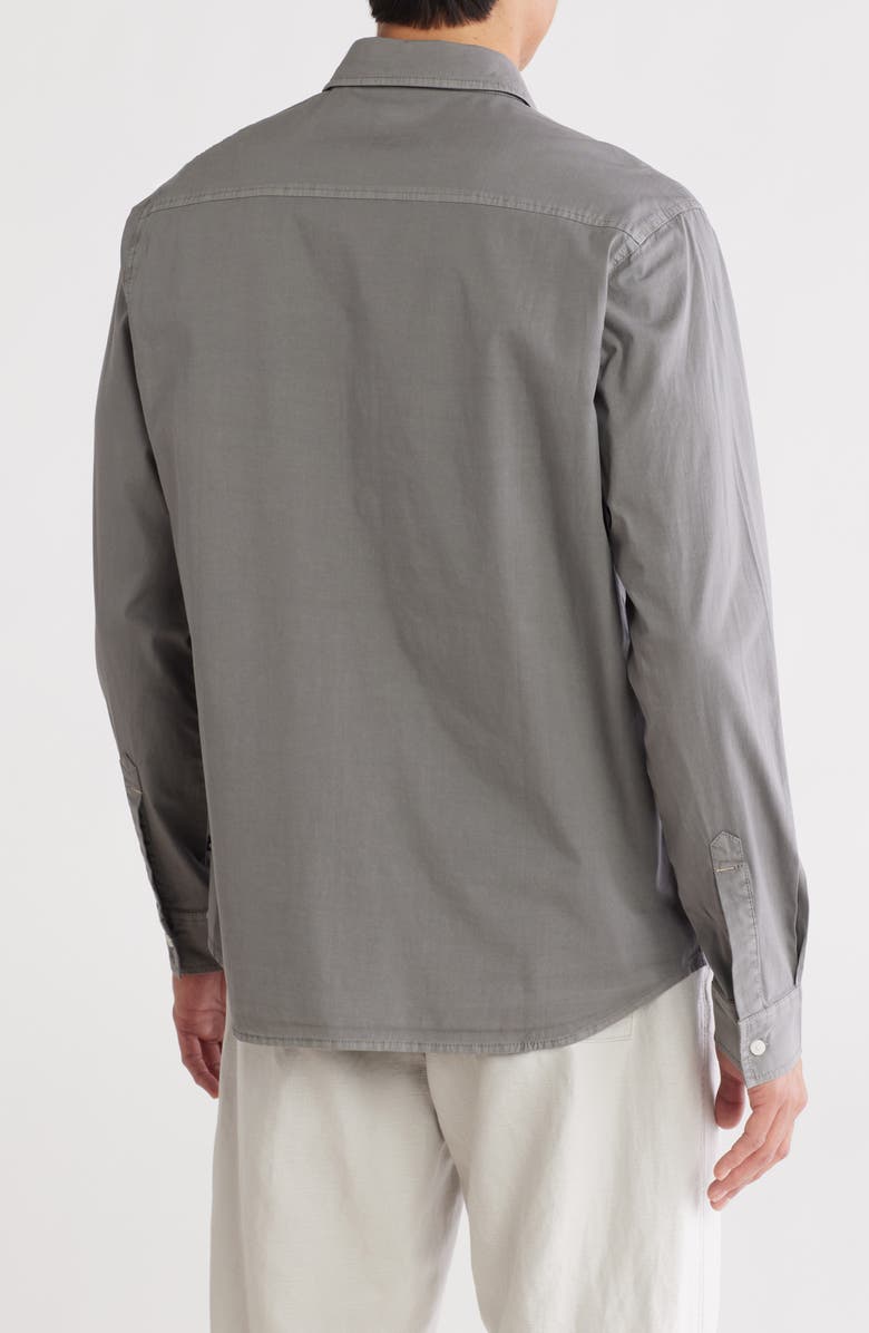 Union Clearwater Stretch Cotton Poplin Button-Up Shirt, Alternate, color, Battleship