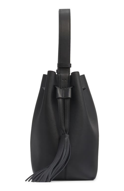 Valentino Garavani So Seau Leather Drawstring Bucket Bag In Black
