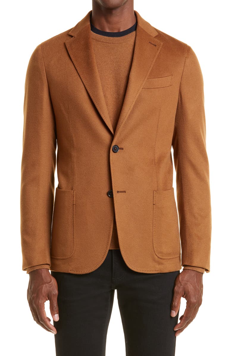 ZEGNA Deconstructed Oasi Cashmere Sport Coat, Main, color, Vicuna