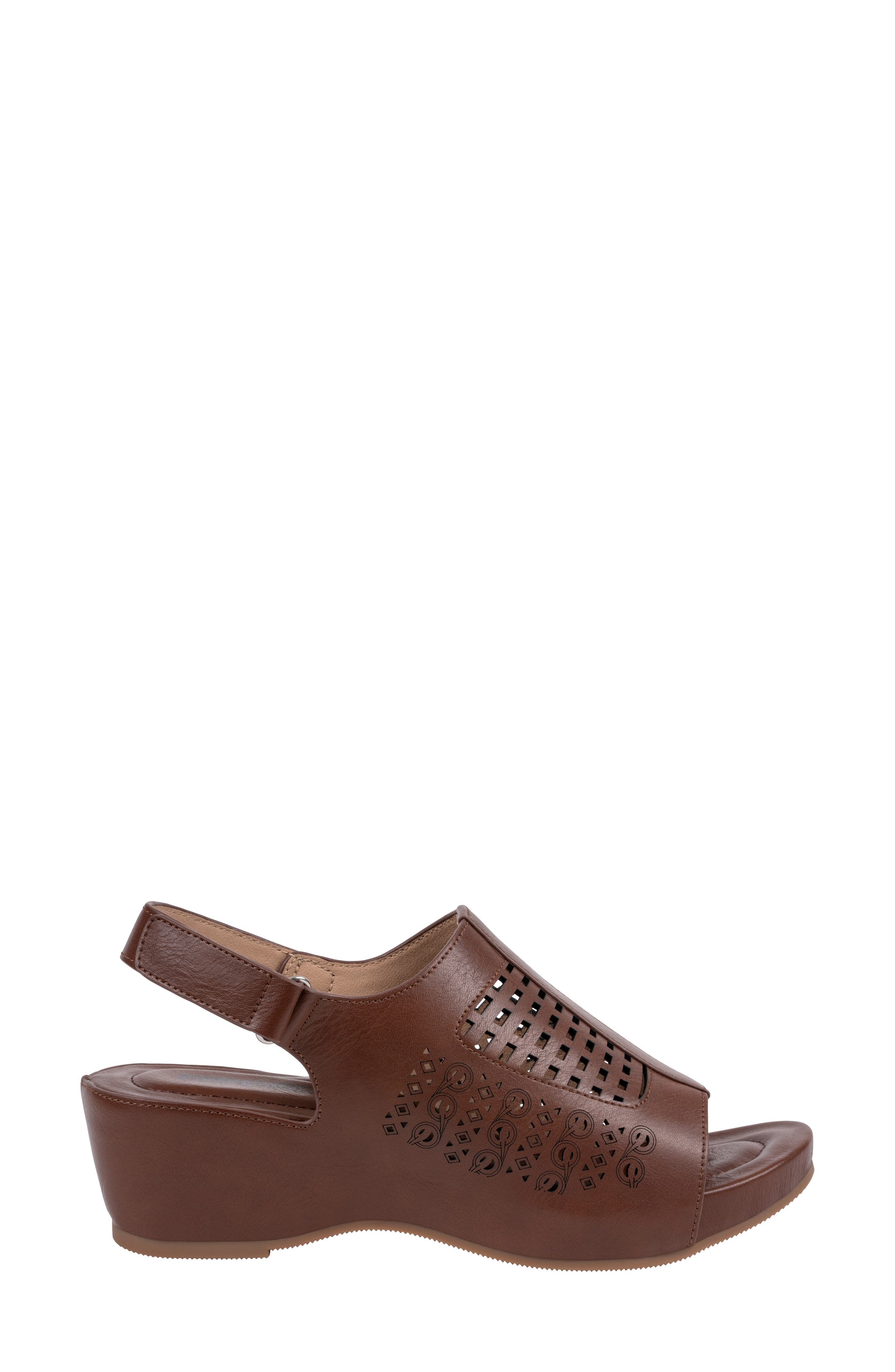 Mahina Wedge Sandal, Alternate, color, BROWN