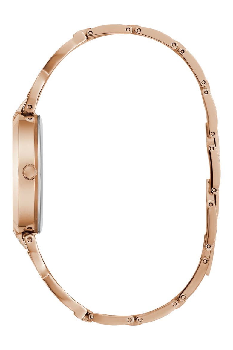 Coral Glitter & Crystal Rose Gold Bracelet Watch, 32mm, Alternate, color, ROSE GOLD
