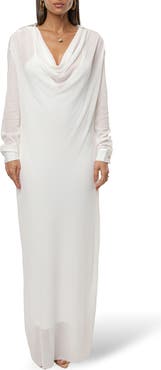 JLUXLABEL Savanna Cowl Neck Long Sleeve Maxi Dress