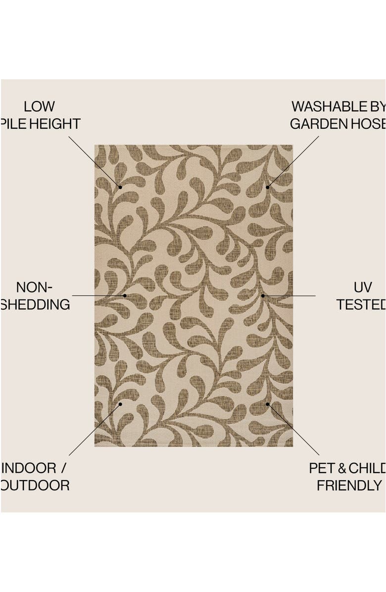 JONATHAN Y Vine All Over Indoor/Outdoor Area Rug, Alternate, color, Brown/Beige