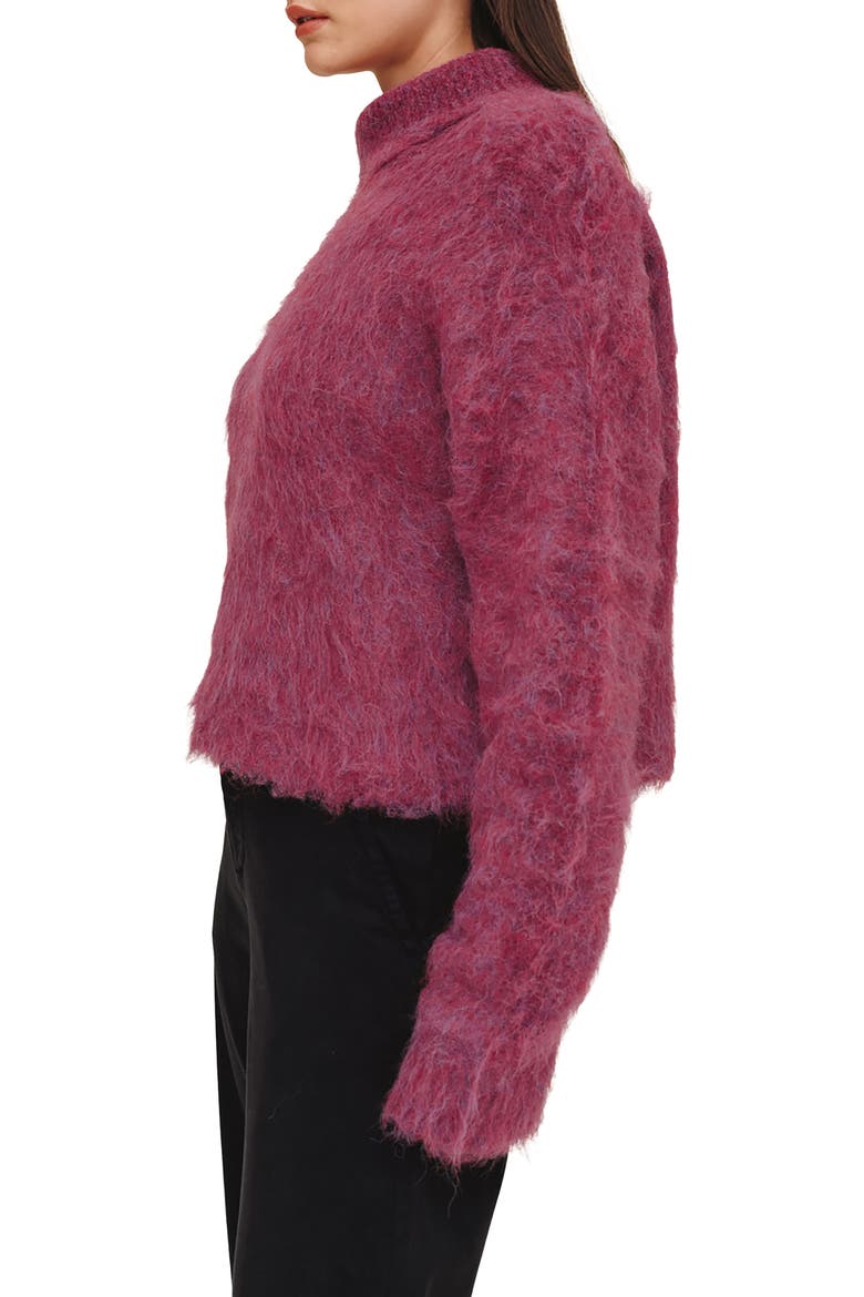Alpaca Blend Turtleneck Sweater, Alternate, color, FUCHSIA CLOUD