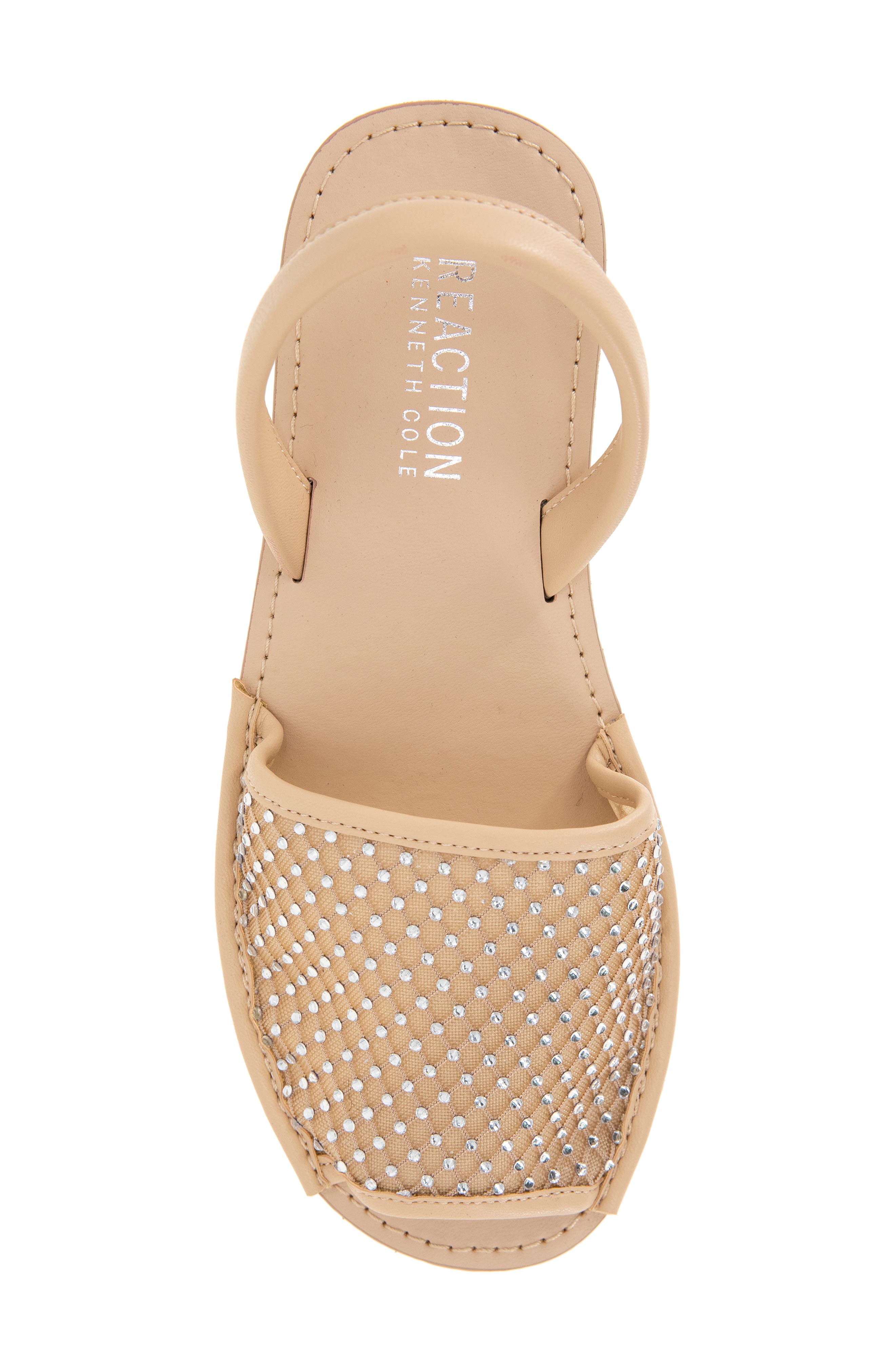 Slingback Sandal, Alternate, color, ALMOND CRYSTAL MESH