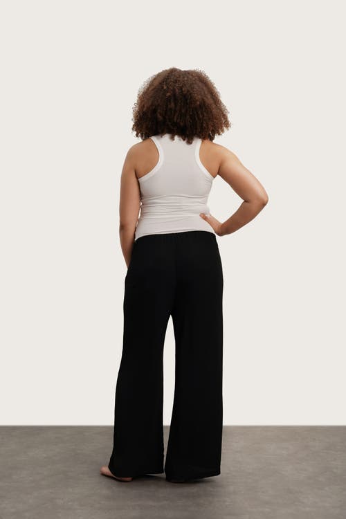Nom Maternity Easy Wrap Wide Leg Maternity Pants In Black