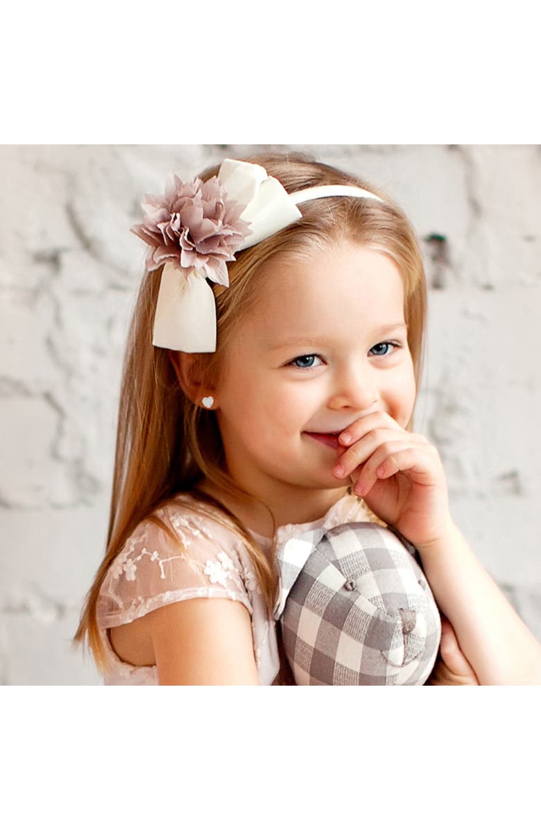 In Season Jewelry 14k Heart Diamond Screw Back Earrings, Alternate, color, Silver