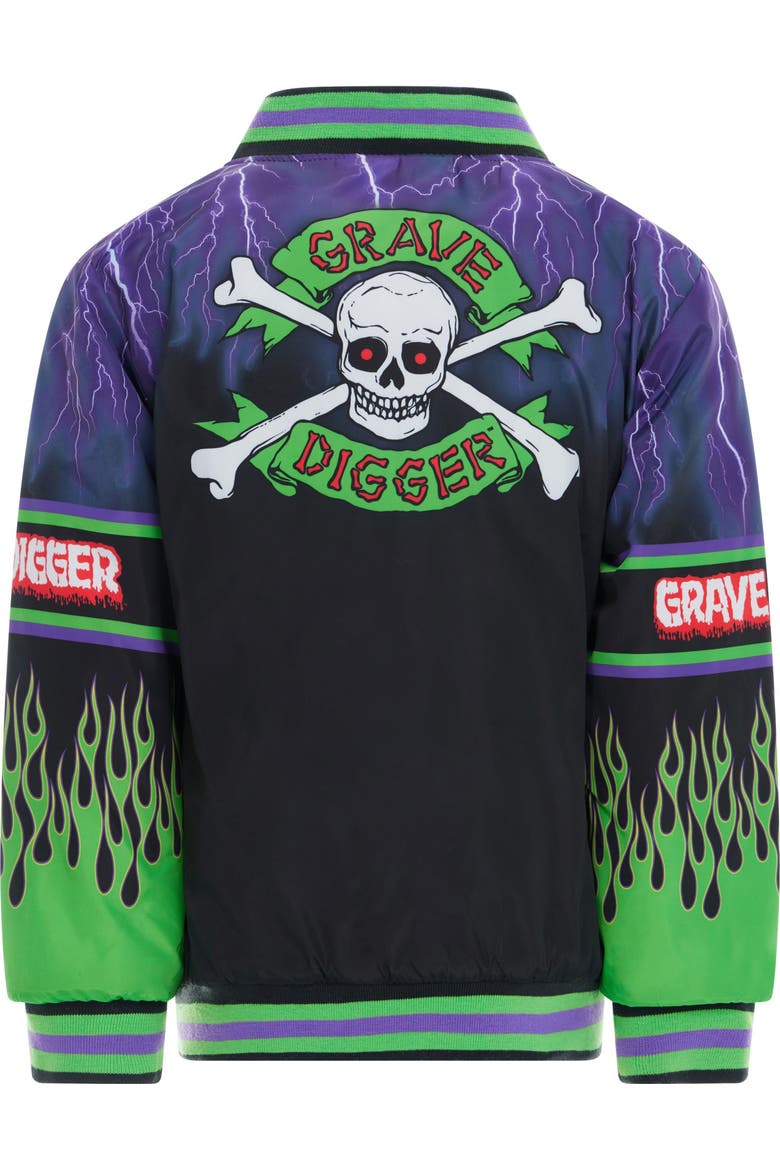 Zip-Up Bomber Jacket, Alternate, color, Grave Digger Green