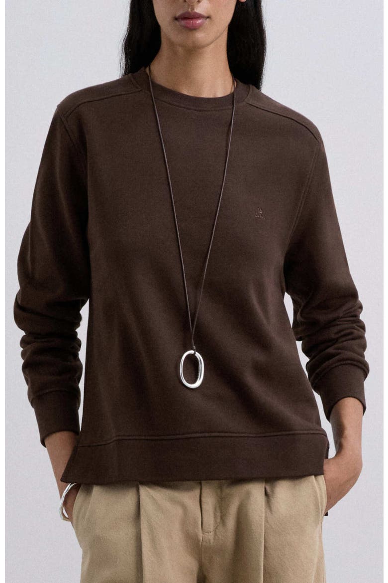 Basicfade Sweater, Main, color, Darkbrown