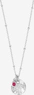 Dower & Hall Hammered Disc & Ruby Array Necklace