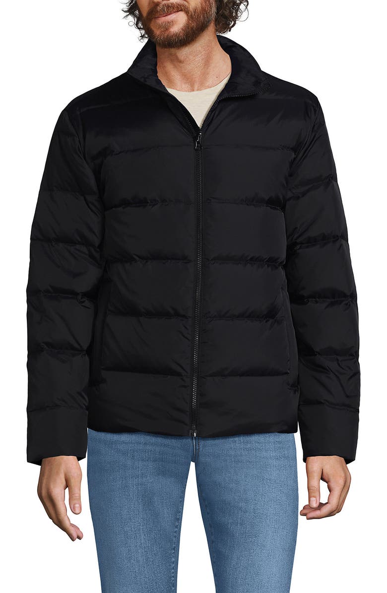Lands' End Wide Channel 600 Down Puffer Jacket, Main, color, Black