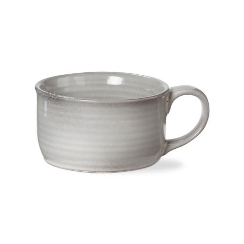 Tag Stinson Light Gray Ceramic Soup Mug Dishwasher Safe In Gray