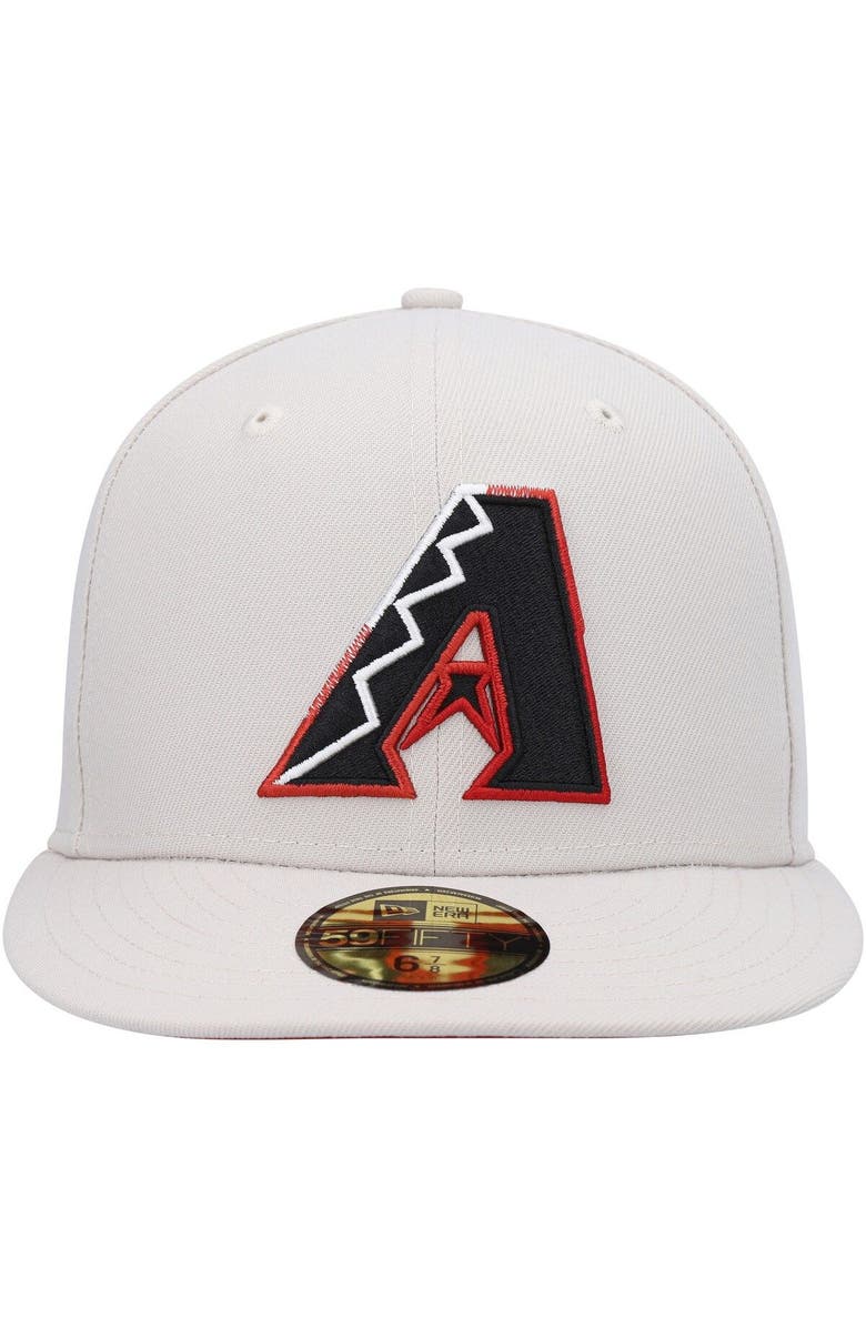 New Era Men's New Era Khaki Arizona Diamondbacks Stone Dim Undervisor 59FIFTY Fitted Hat, Alternate, color, Khaki