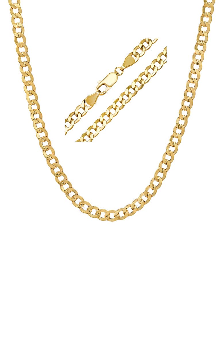 Queen Jewels 14K Gold Miami Cuban Link Chain Necklace, Alternate, color, Gold