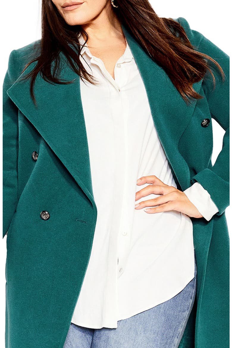 Callie Belted Coat, Alternate, color, GREEN