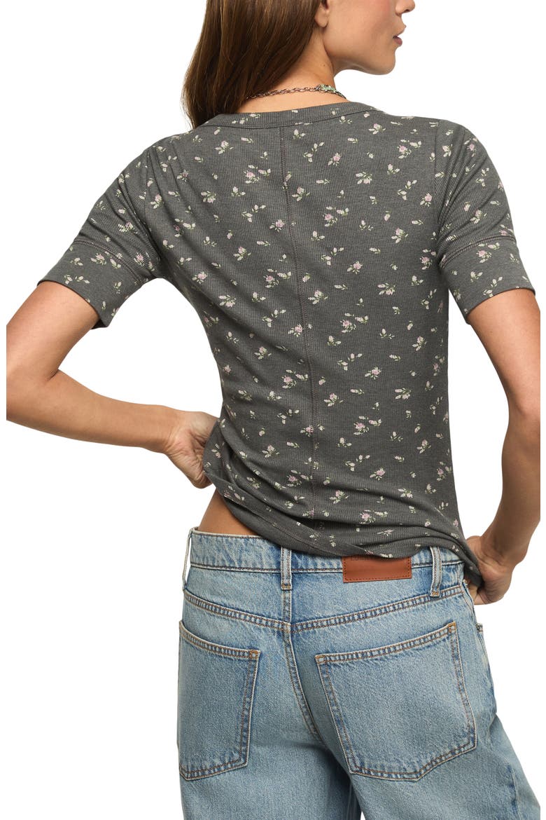 Rib Henley Top, Alternate, color, BLACK FLORAL