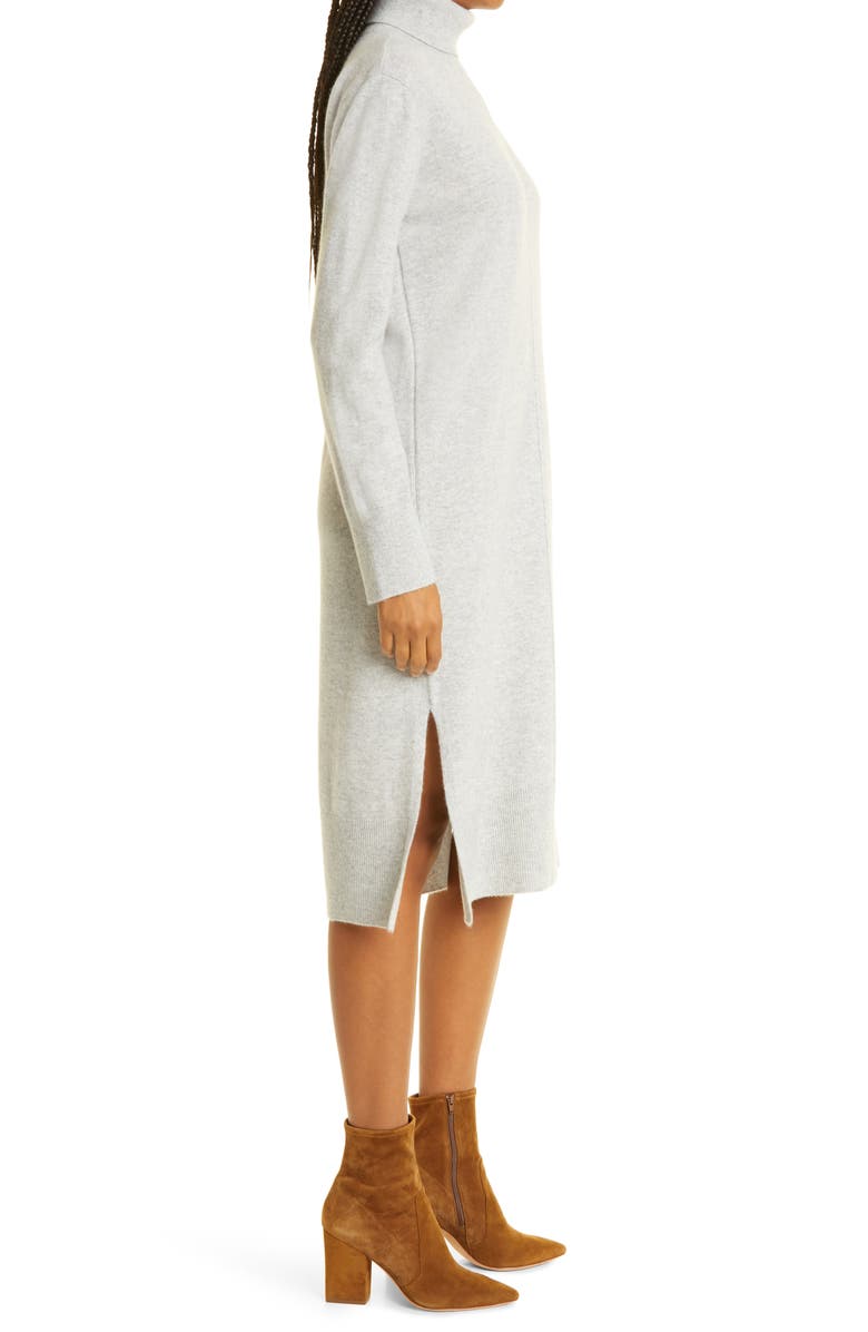Club Monaco Recycled Cashmere Turtleneck Sweater Dress, Alternate, color, 