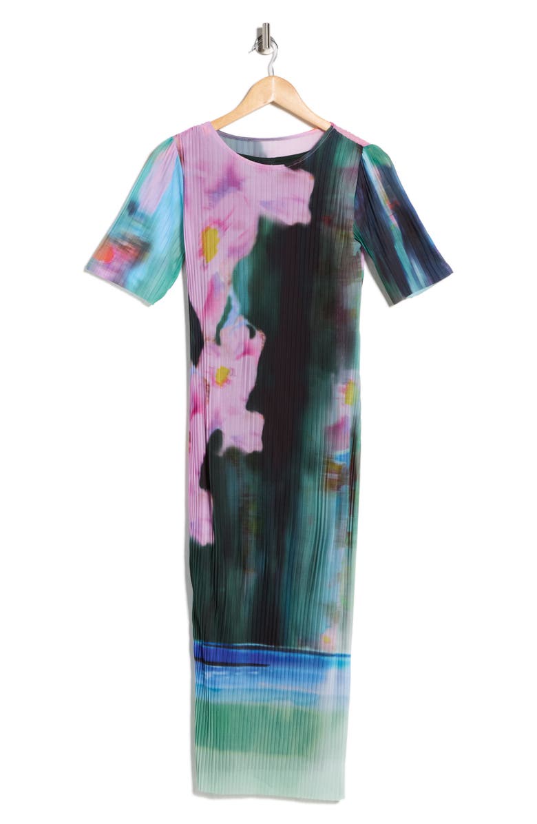 Desigual Ribbed Knit Midi Dress, Alternate, color, Purple