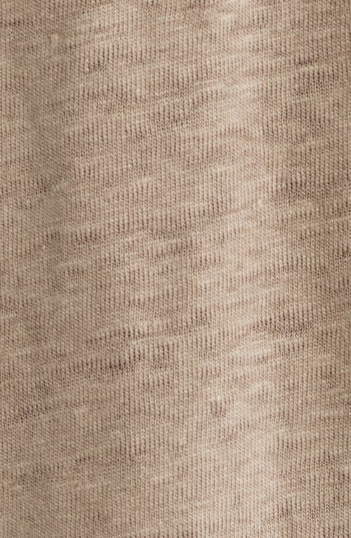 Nordstrom Linen Johnny Collar Polo In Nude