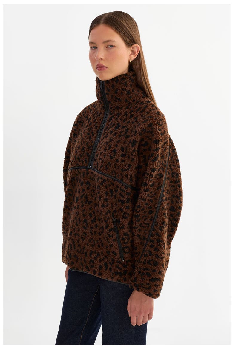 Helsa | Polar Fleece Pullover, Alternate, color, Leopard
