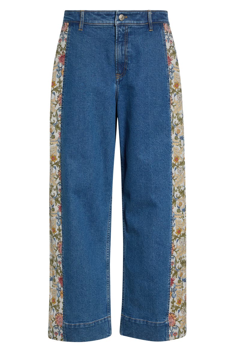 Zoe Patchwork Wide Leg Jeans, Alternate, color, SAPHIR MULTI