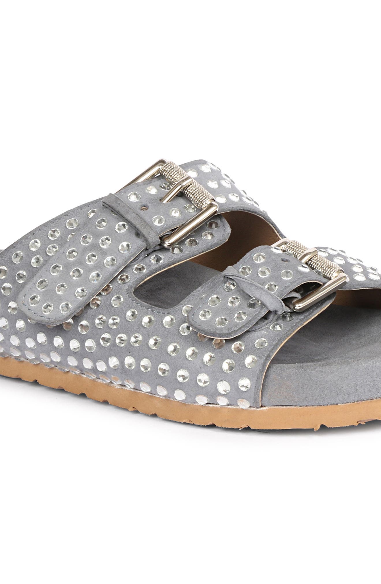 SAINT G Riena Embellished Slide Sandal, Alternate, color, Blue