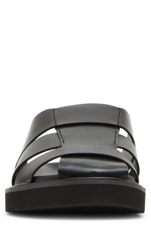 Madden Bandera Slide Sandal In Black Leather