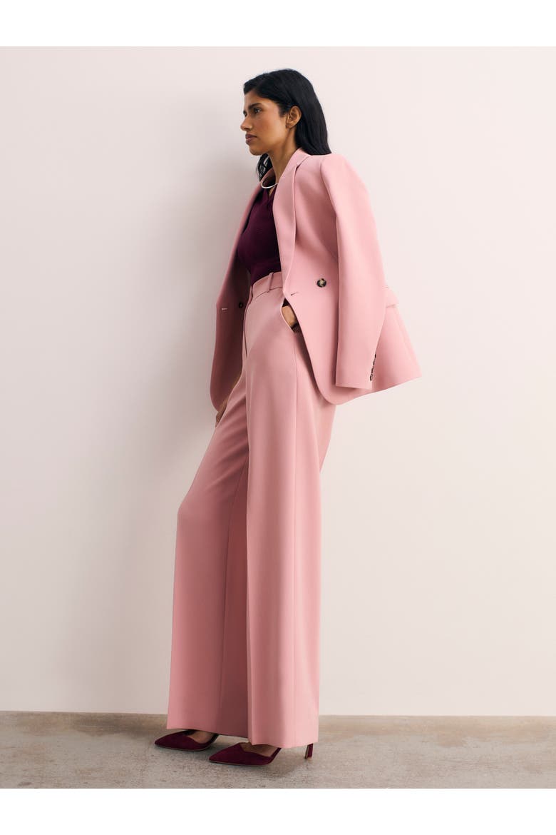 Knighton Doppio Crepe Blazer, Alternate, color, Pink