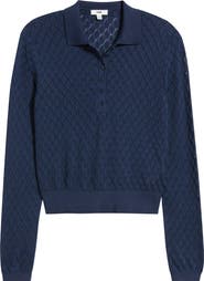 Mavi Jeans Pointelle Polo Sweater