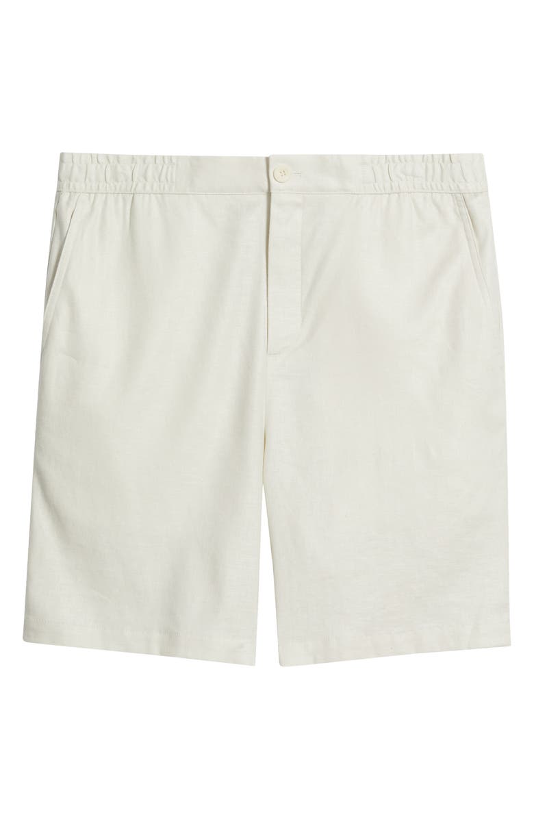 Bugatchi Aerolinen Linen Blend Shorts, Alternate, color, Ivory
