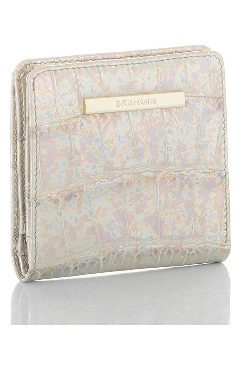 Brahmin Jane Croc Embossed Leather Wallet, Alternate, color,